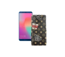 Купить - чехол для смартфона  Чехол-флип из экокожи для телефона Honor View 10 Луи-Витон-коричневый