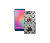 Купить - чехол для смартфона  Чехол-флип из экокожи для телефона Honor View 10 Луи-Витон-белый