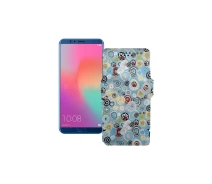 Купить - чехол для смартфона  Чехол-книга из экокожи для телефона Honor View 10 Круги-цветные
