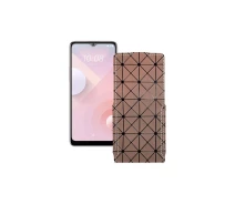 Купить - чехол для смартфона  Чехол-флип из экокожи для телефона HTC Desire 20 Plus Коричневый ромб