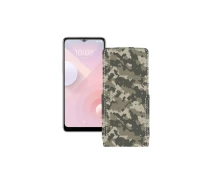 Купить - чехол для смартфона  Чехол-флип из экокожи для телефона HTC Desire 20 Plus Хаки-зеленый