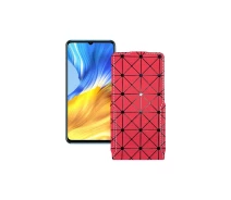 Купить - чехол для смартфона  Чехол-флип из экокожи для телефона Honor X10 Max 5G Красный ромб