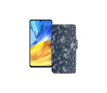 Купить - чехол для смартфона  Чехол-книга из экокожи для телефона Honor X10 Max 5G Хаки-синий