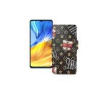 Купить - чехол для смартфона  Чехол-книга из экокожи для телефона Honor X10 Max 5G Луи-Витон-коричневый