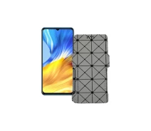 Купить - чехол для смартфона  Чехол-книга из экокожи для телефона Honor X10 Max 5G Серый ромб