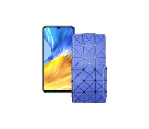 Купить - чехол для смартфона  Чехол-флип из экокожи для телефона Honor X10 Max 5G Синий ромб