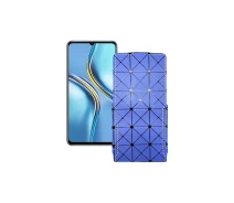 Купить - чехол для смартфона  Чехол-флип из экокожи для телефона Honor X30 Max Синий ромб