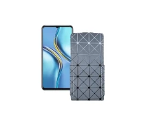 Купить - чехол для смартфона  Чехол-флип из экокожи для телефона Honor X30 Max Серый ромб