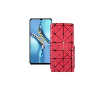 Купить - чехол для смартфона  Чехол-флип из экокожи для телефона Honor X30 Max Красный ромб