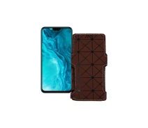 Купить - чехол для смартфона  Чехол-книга из экокожи для телефона Honor 9x Lite Коричневый ромб