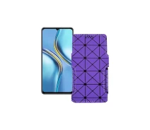 Купить - чехол для смартфона  Чехол-книга из экокожи для телефона Honor X30 Max Фиолетовый ромб