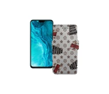 Купить - чехол для смартфона  Чехол-книга из экокожи для телефона Honor 9x Lite Луи-Витон-белый
