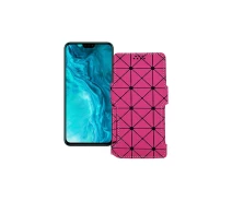 Купить - чехол для смартфона  Чехол-книга из экокожи для телефона Honor 9x Lite Розовый ромб