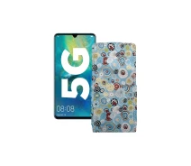 Купить - чехол для смартфона  Чехол-флип из экокожи для телефона Huawei Mate 20x 5G Круги-цветные