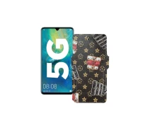 Купить - чехол для смартфона  Чехол-книга из экокожи для телефона Huawei Mate 20x 5G Луи-Витон-коричневый