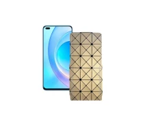Купить - чехол для смартфона  Чехол-флип из экокожи для телефона Honor 50 Lite Золотой ромб