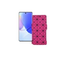 Купить - чехол для смартфона  Чехол-книга из экокожи для телефона Huawei Nova 9 Розовый ромб