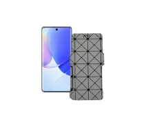 Купить - чехол для смартфона  Чехол-книга из экокожи для телефона Huawei Nova 9 Серый ромб