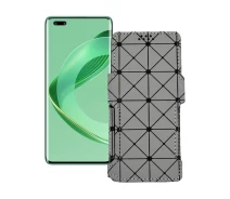 Купить - чехол для смартфона  Чехол-книга из экокожи для телефона Huawei nova 11 Pro Серый ромб