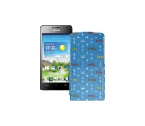 Купить - чехол для смартфона  Чехол-флип из экокожи для телефона Huawei Ascend G600 Фэшн голубой