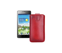 Купить - чехол для смартфона  Вытяжка из экокожи для телефона Huawei Ascend G600 Красный