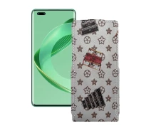 Купить - чехол для смартфона  Чехол-флип из экокожи для телефона Huawei nova 11 Pro Луи-Витон-белый