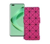 Купить - чехол для смартфона  Чехол-книга из экокожи для телефона Huawei nova 11 Pro Розовый ромб