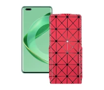 Купить - чехол для смартфона  Чехол-флип из экокожи для телефона Huawei nova 11 Pro Красный ромб
