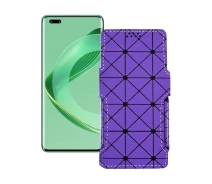 Купить - чехол для смартфона  Чехол-книга из экокожи для телефона Huawei nova 11 Pro Фиолетовый ромб