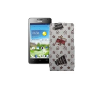 Купить - чехол для смартфона  Чехол-флип из экокожи для телефона Huawei Ascend G600 Луи-Витон-белый