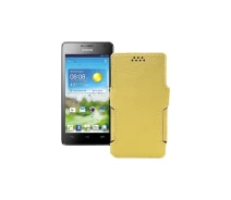 Купить - чехол для смартфона  Чехол-книга из экокожи для телефона Huawei Ascend G600 Золотой