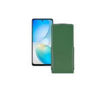 Купить - чехол для смартфона  Чехол-флип из экокожи для телефона Infinix Hot 12 Темно-зеленый