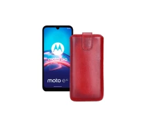 Купить - чехол для смартфона  Вытяжка из кожи для телефона Motorola Moto E6i Красный