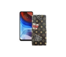 Купить - чехол для смартфона  Чехол-флип из экокожи для телефона Motorola Moto E7i Power Луи-Витон-коричневый