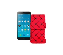 Купить - чехол для смартфона  Чехол-книга из экокожи для телефона Meizu M1 Note Красный ромб