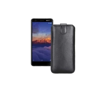 Купить - чехол для смартфона  Вытяжка из кожи для телефона Nokia 3.1a Черный
