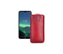 Купить - чехол для смартфона  Вытяжка из кожи для телефона Nokia 1.4 Красный