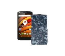 Купить - чехол для смартфона  Чехол-флип из экокожи для телефона Motorola Moto X Force (xt1580) Хаки-синий