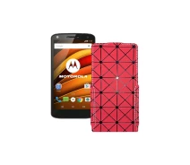 Купить - чехол для смартфона  Чехол-флип из экокожи для телефона Motorola Moto X Force (xt1580) Красный ромб