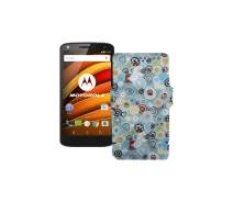 Купить - чехол для смартфона  Чехол-книга из экокожи для телефона Motorola Moto X Force (xt1580) Круги-цветные