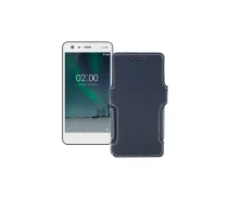 Купить - чехол для смартфона  Чехол-книга из экокожи для телефона Nokia 2 Черный глянец