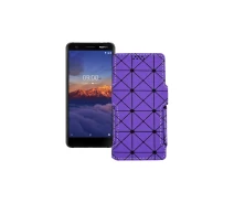 Купить - чехол для смартфона  Чехол-книга из экокожи для телефона Nokia 3.1a Фиолетовый ромб