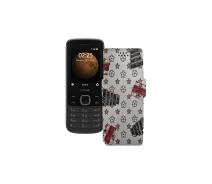 Купить - чехол для смартфона  Чехол-книга из экокожи для телефона Nokia 225 4G Луи-Витон-белый