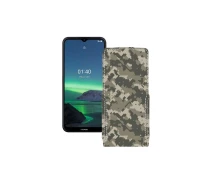 Купить - чехол для смартфона  Чехол-флип из экокожи для телефона Nokia 1.4 Хаки-зеленый