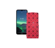 Купить - чехол для смартфона  Чехол-флип из экокожи для телефона Nokia 1.4 Красный ромб