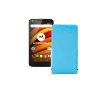 Купить - чехол для смартфона  Чехол-флип из экокожи для телефона Motorola Moto X Force (xt1580) Голубой