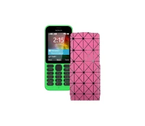 Купить - чехол для смартфона  Чехол-флип из экокожи для телефона Nokia 215 Розовый ромб
