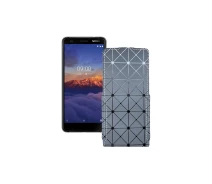 Купить - чехол для смартфона  Чехол-флип из экокожи для телефона Nokia 3.1a Серый ромб