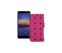 Купить - чехол для смартфона  Чехол-книга из экокожи для телефона Nokia 3.1a Розовый ромб