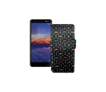 Купить - чехол для смартфона  Чехол-книга из экокожи для телефона Nokia 3.1a Фэшн черный